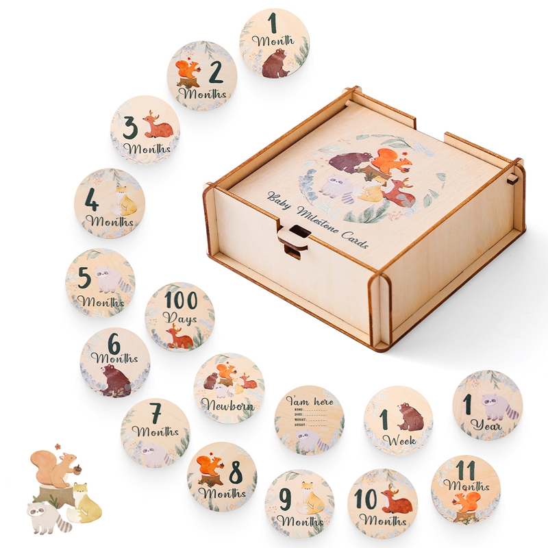 Milestone Card Set - Milestones de croissance pour nouveau-né de