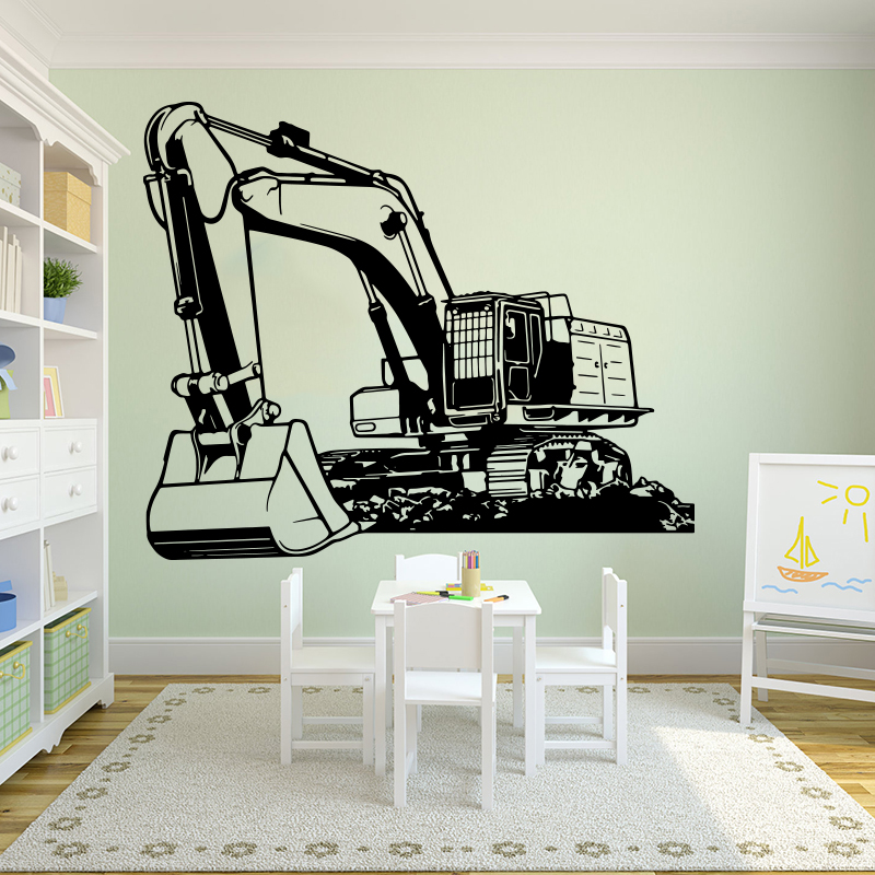 Baby Nursery Labels - Grand équipement lourd pelle pelle autocollant