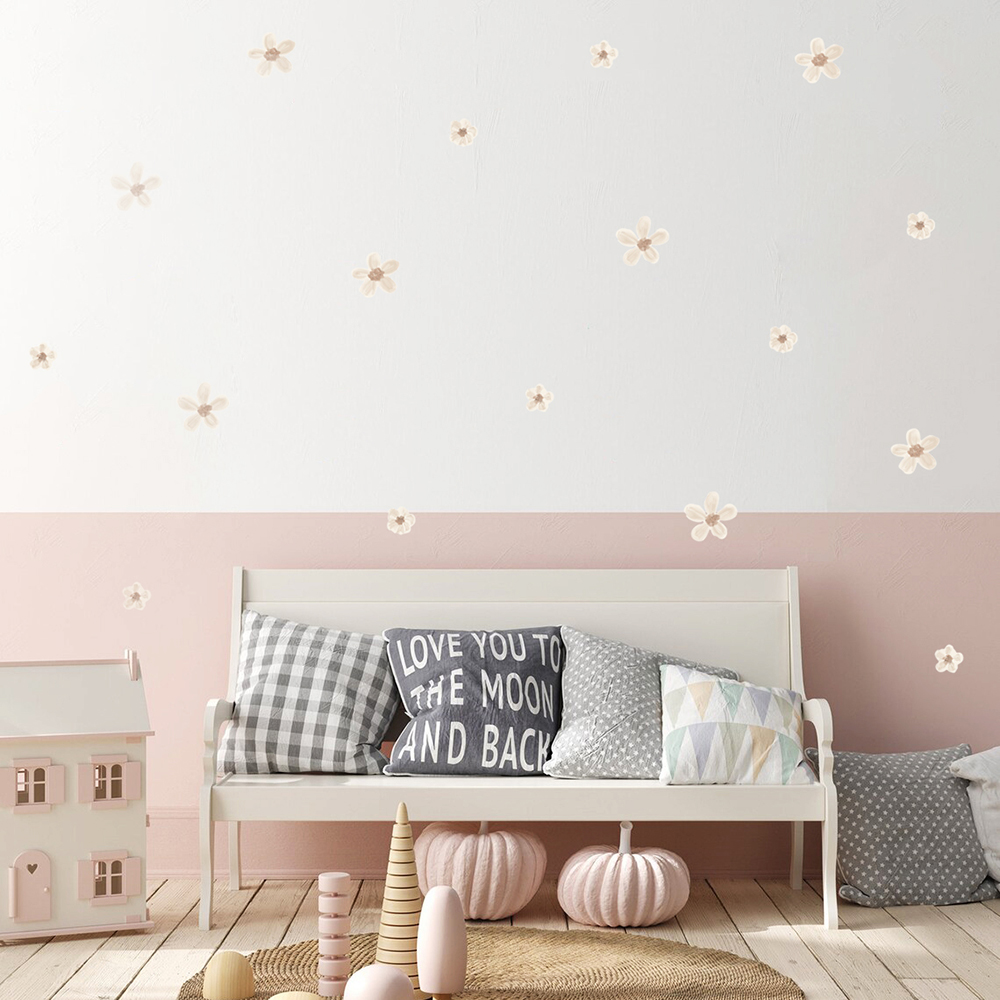 Baby Nursery Labels - Autocollants muraux Boho pour chambre d'enfant,