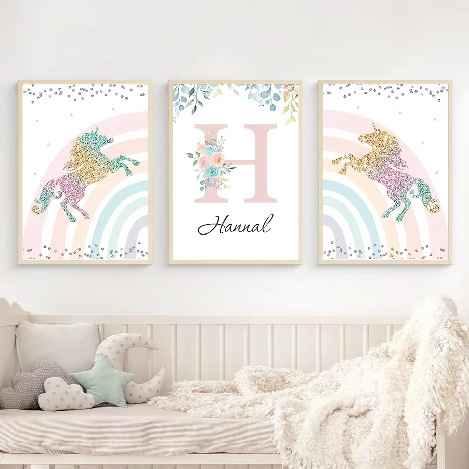 Baby Unicorn Nursery - Kawaii sirène ange fille licorne arc-en-ciel