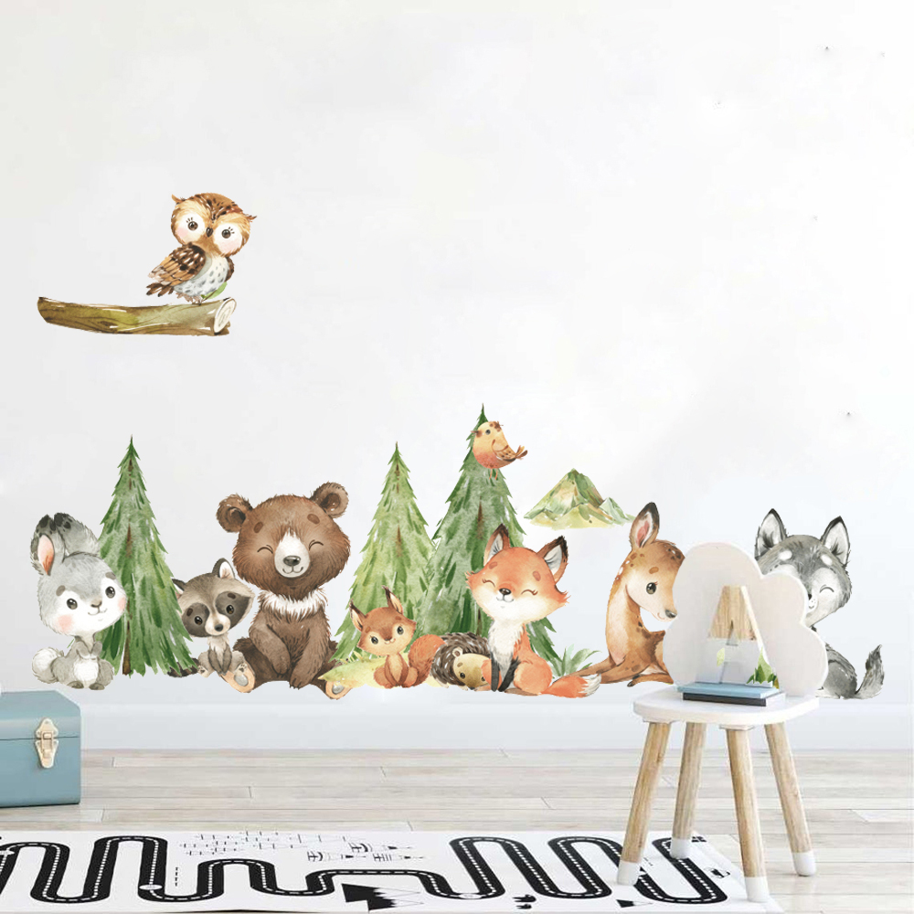 Baby Nursery Labels - Autocollant mural d'interconnexion d'animaux de la