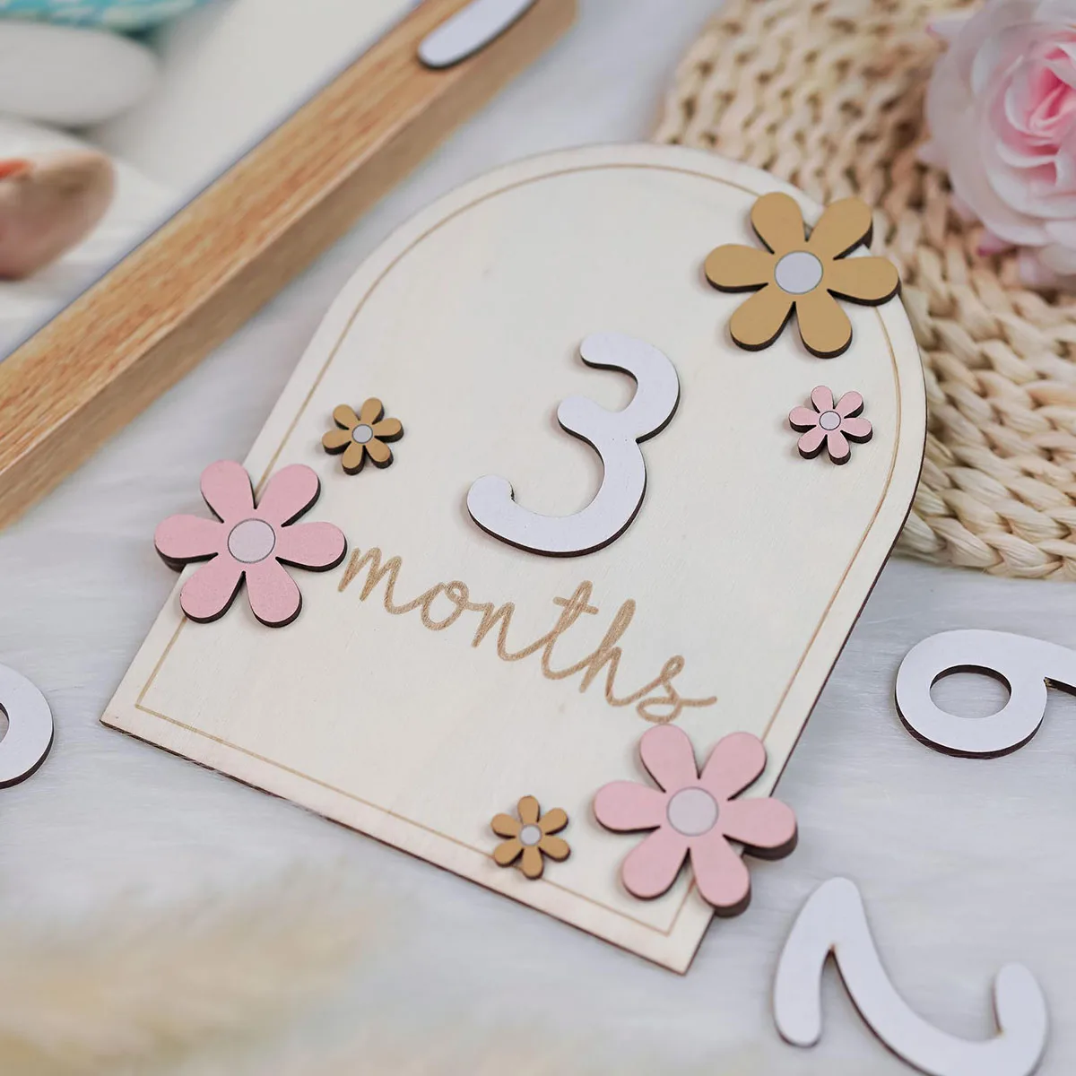 Milestone Card Set - Accessoires de photographie pour nouveau-nés filles