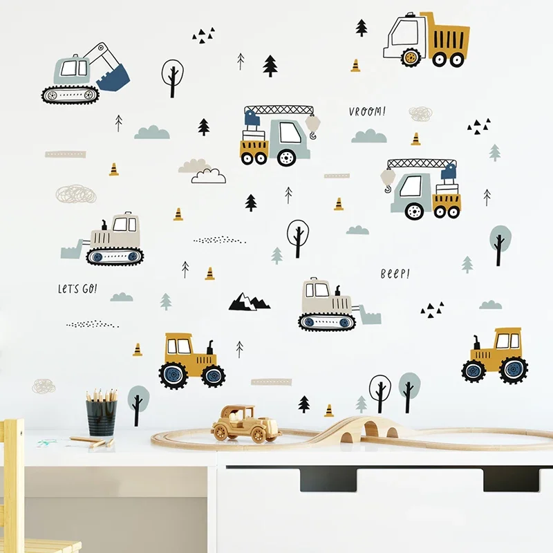 Baby Nursery Labels - Autocollants muraux de camion de chargement
