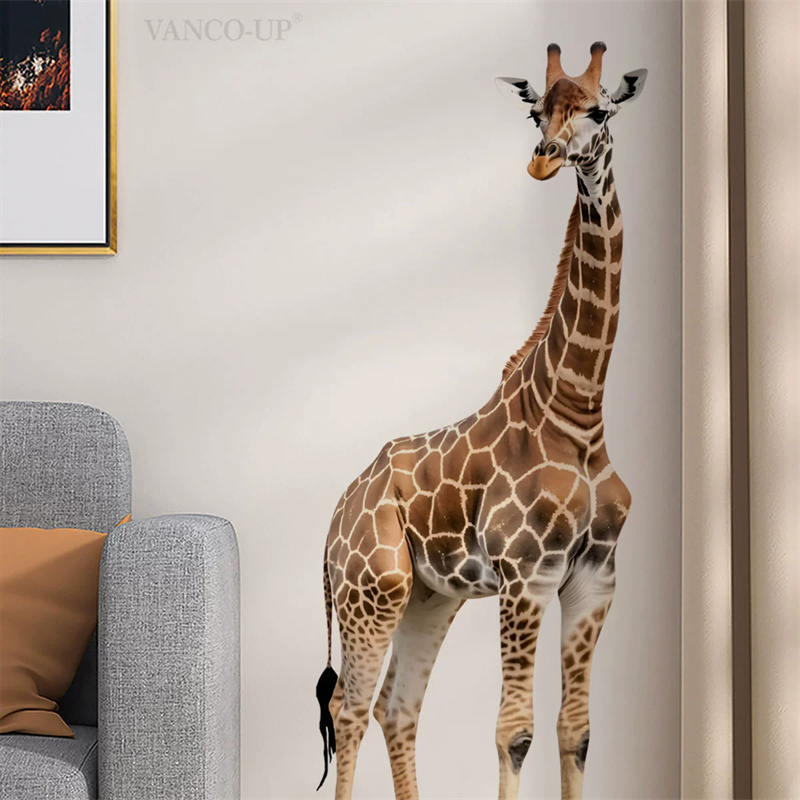 Baby Nursery Labels - Grand autocollant girafe animaux de la