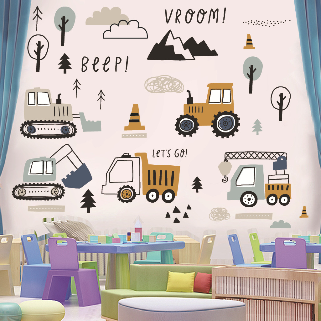 Dessin animé pelle ingénierie  - Baby Nursery Labels avis et prix
