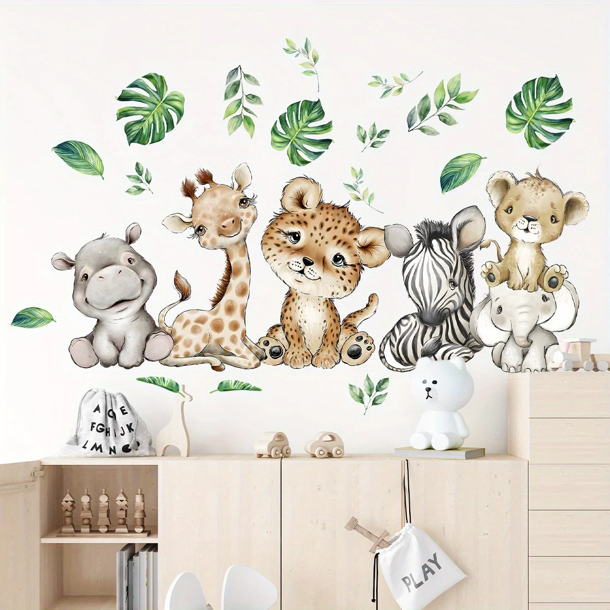 1PC dessin animé mignon hippop - Baby Nursery Labels avis et prix