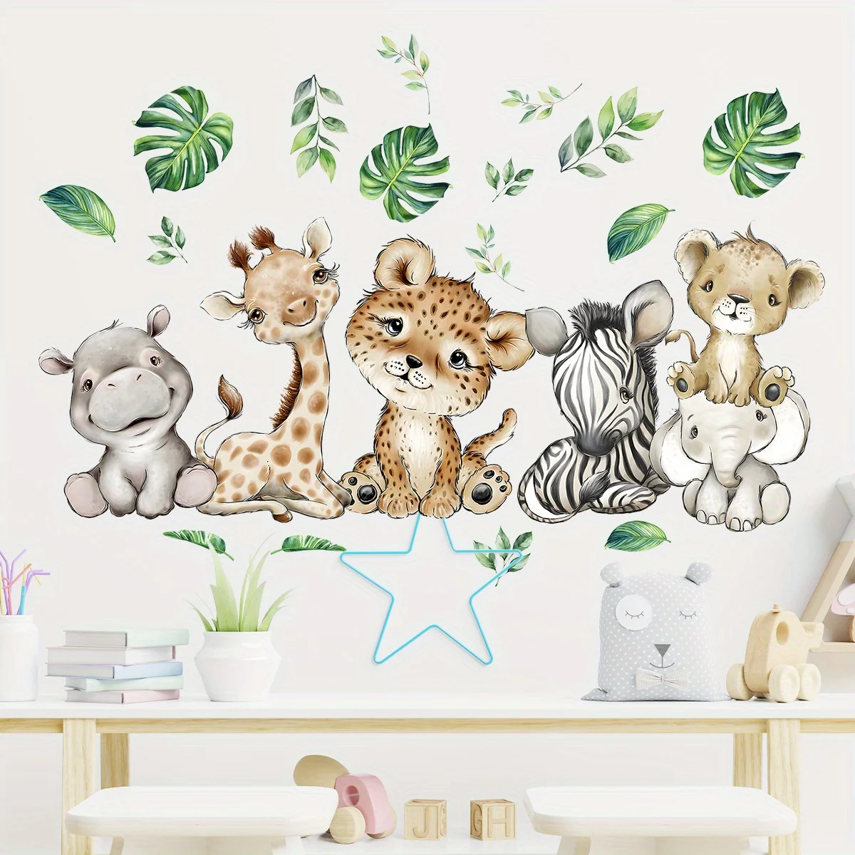 1PC dessin animé mignon hippop - Baby Nursery Labels avis et prix