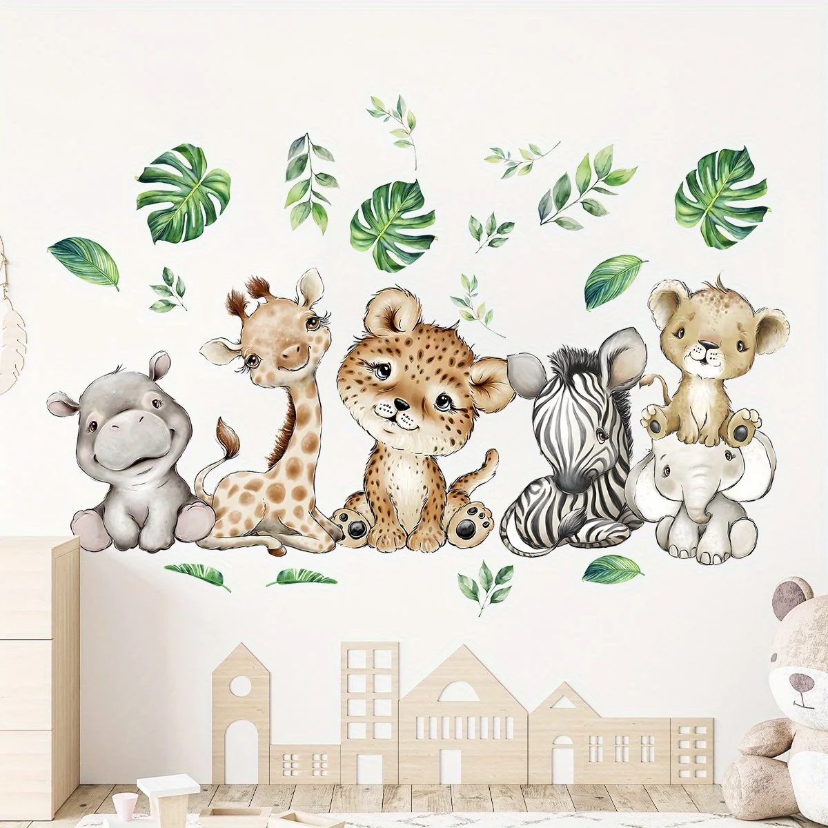 1PC dessin animé mignon hippop - Baby Nursery Labels avis et prix