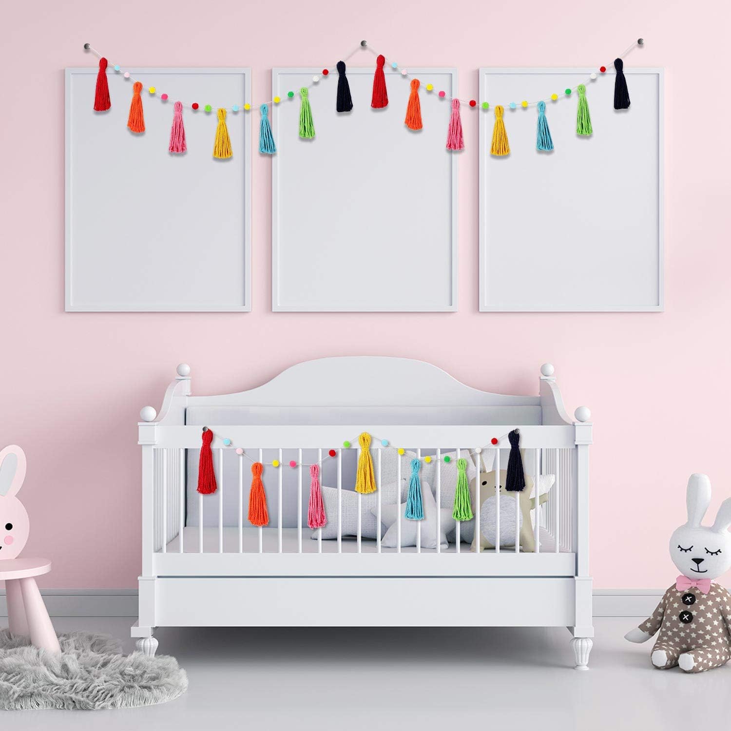 Gland Boho arc-en-ciel coloré, - Baby Nursery Garland avis et prix