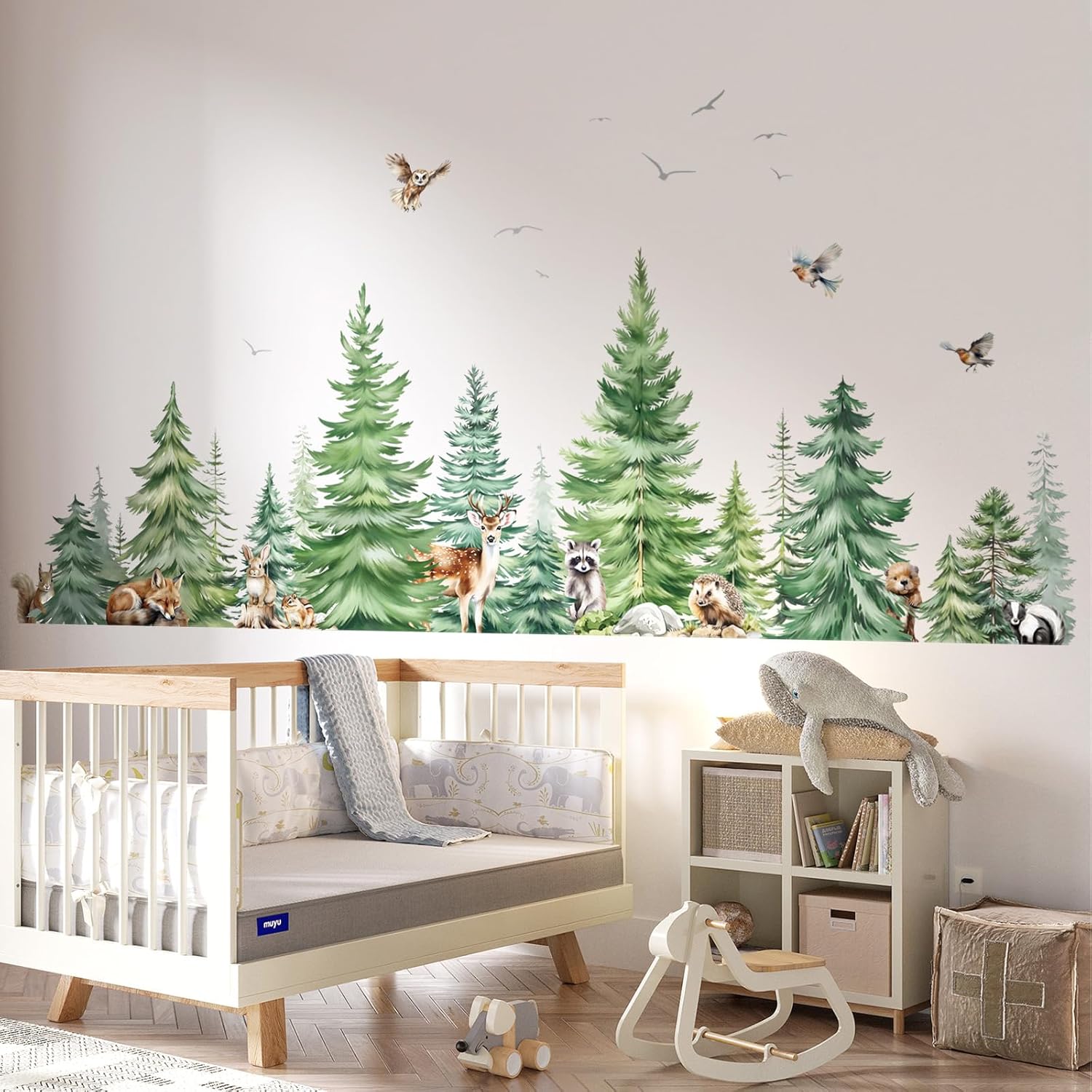 Grand aquarelle pin animaux st - Baby Nursery Labels avis et prix