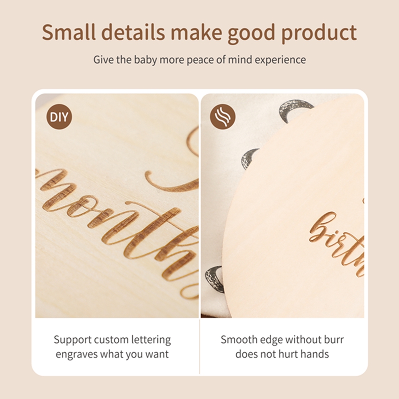 9 pièces bébé ballon en bois M - Milestone Card Set avis et prix