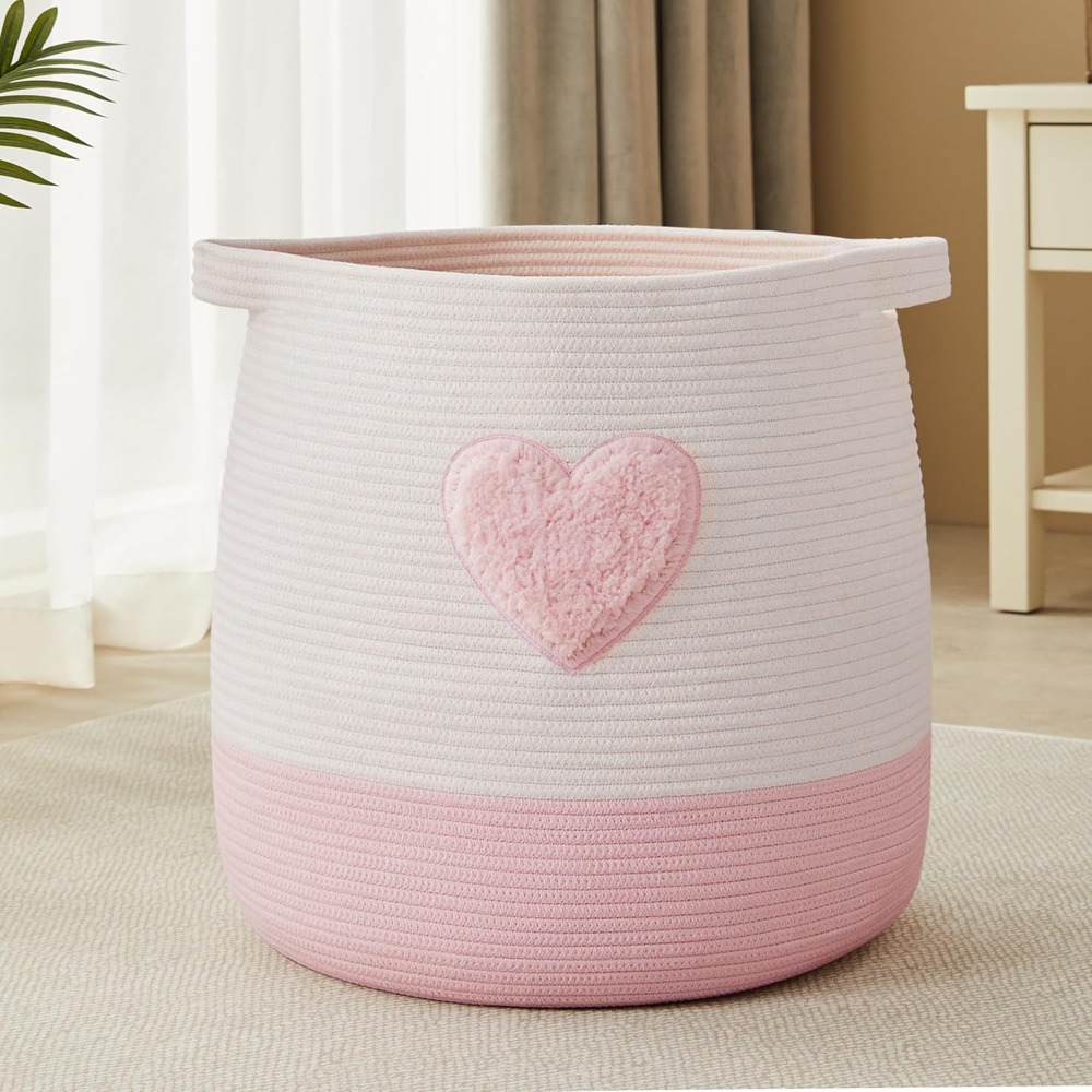 Panier à linge rose pour enfan - Baby Nursery Modern avis et prix