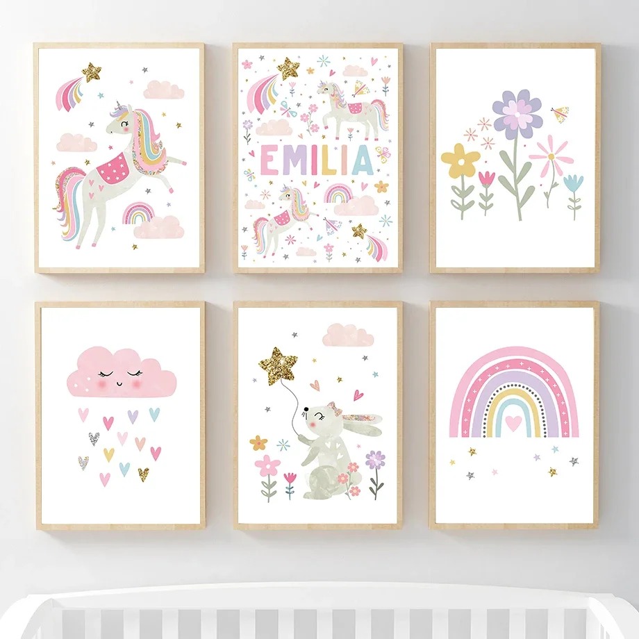 Tableaux sur toile et affiches - Baby Unicorn Nursery avis et prix
